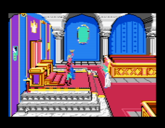 King's Quest IV running in AGI-64 during Commodore 64 compatibility testing