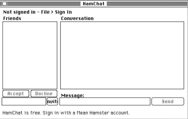 HamChat running on Classic Mac OS